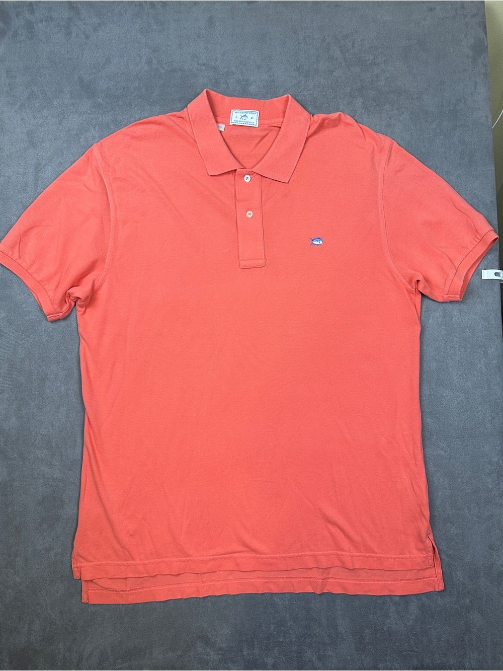 Southern Tide The Skipjack Polo Shirt Men's Large Coral Pink Stretch Pique L 40